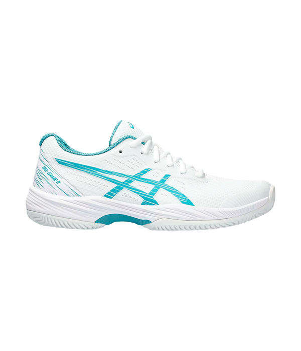 Asics Gel Game 9 Blanco/Azul Mujer 2023