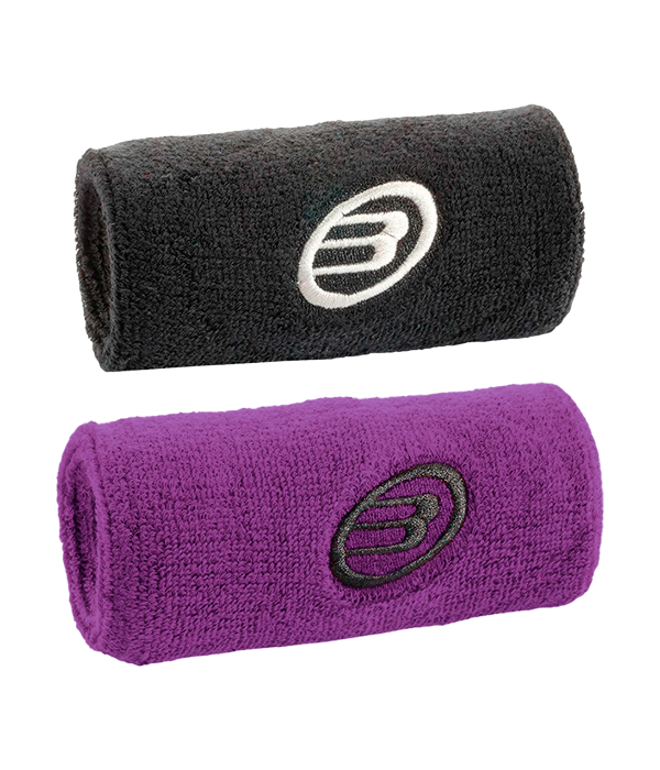 Muñequeras Bullpadel Negro/Morado 2024